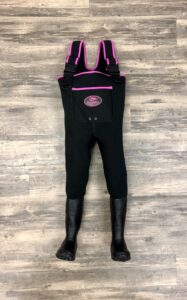 Youth ProSport Waders in Black with Neon Pink Trim