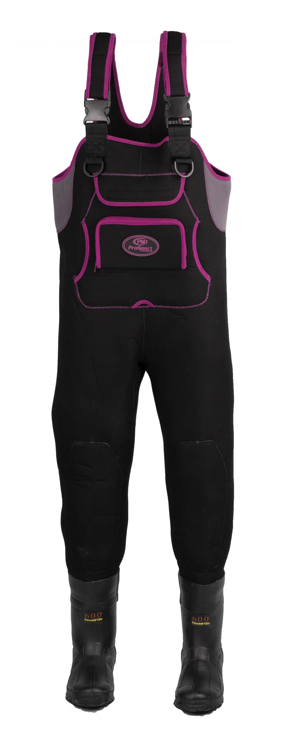 Women's Neoprene Waders - Black with Neon Pink Trim – ProSport Outdoors
