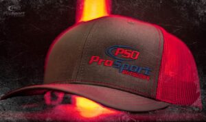 PSO Charcoal & Red Richardson 112 Snap Back Hat - ProSport Outdoors