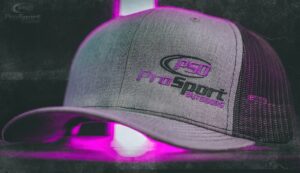 PSO Heathered Gray, Black, & Purple Richardson 112 Snap Back Hat - ProSport Outdoors