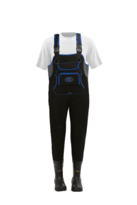 Women's Alpha Series Waders - Black with Blue Trim