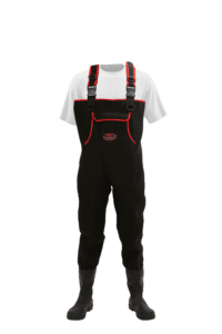 Mens ProSport Waders in Black with Red Trim