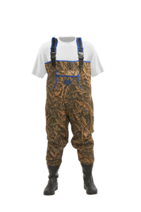 Womans ProSport Waders in Mossy Oak Shadow Grass with Blue Trim